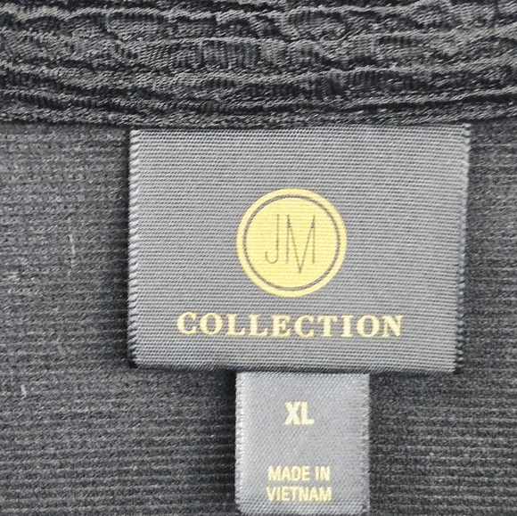 JM Collection Black Textured Lightweight Blazer - Picture 6 of 7